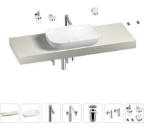 Комплект мебели для ванной комнаты с раковиной Wellsee Genuine Tree 201014376