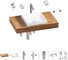 Комплект мебели для ванной комнаты Wellsee Genuine Tree с раковиной 201015196 1