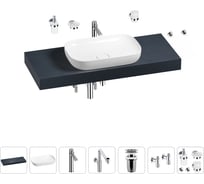 Комплект мебели для ванной комнаты с раковиной Wellsee Genuine Tree 201014276