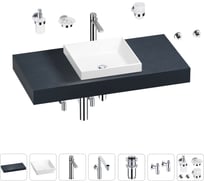 Комплект мебели для ванной комнаты Wellsee Genuine Tree с раковиной 201015296