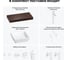 Комплект мебели для ванной комнаты Wellsee Genuine Tree с раковиной 201015335 8