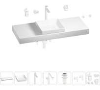 Комплект мебели для ванной комнаты Wellsee Genuine Tree с раковиной 201015475