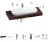Комплект мебели для ванной комнаты с раковиной Wellsee Genuine Tree 201014556 1