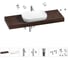 Комплект мебели для ванной комнаты с раковиной Wellsee Genuine Tree 201014436 1