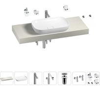 Комплект мебели для ванной комнаты с раковиной Wellsee Genuine Tree 201014256