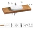 Комплект мебели для ванной комнаты с раковиной Wellsee Genuine Tree 201014416 1