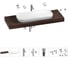 Комплект мебели для ванной комнаты с раковиной Wellsee Genuine Tree 201014676 1