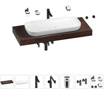 Комплект мебели для ванной комнаты с раковиной Wellsee Genuine Tree 201014557