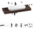 Комплект мебели для ванной комнаты с раковиной Wellsee Genuine Tree 201014677 1