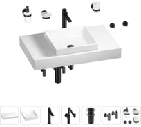 Комплект мебели для ванной комнаты Wellsee Genuine Tree с раковиной 201015237