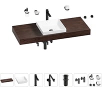 Комплект мебели для ванной комнаты Wellsee Genuine Tree с раковиной 201015457