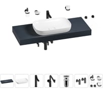 Комплект мебели для ванной комнаты с раковиной Wellsee Genuine Tree 201014277