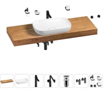 Комплект мебели для ванной комнаты с раковиной Wellsee Genuine Tree 201014417