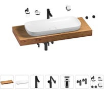 Комплект мебели для ванной комнаты Wellsee Genuine Tree с раковиной 201014537