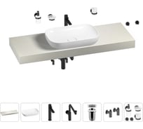 Комплект мебели для ванной комнаты с раковиной Wellsee Genuine Tree 201014377
