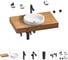 Комплект мебели для ванной комнаты Wellsee Genuine Tree с раковиной 201015677 1