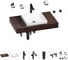 Комплект мебели для ванной комнаты Wellsee Genuine Tree с раковиной 201015217 1