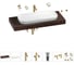 Комплект мебели для ванной комнаты с раковиной Wellsee Genuine Tree 201014558 1