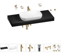 Комплект мебели для ванной комнаты Wellsee Genuine Tree с раковиной 201014358