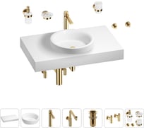 Комплект мебели для ванной комнаты Wellsee Genuine Tree с раковиной 201015718