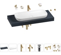 Комплект мебели для ванной комнаты с раковиной Wellsee Genuine Tree 201014518