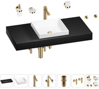 Комплект мебели для ванной комнаты Wellsee Genuine Tree с раковиной 201015378