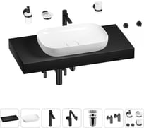 Комплект мебели для ванной комнаты с раковиной Wellsee Genuine Tree 201014237