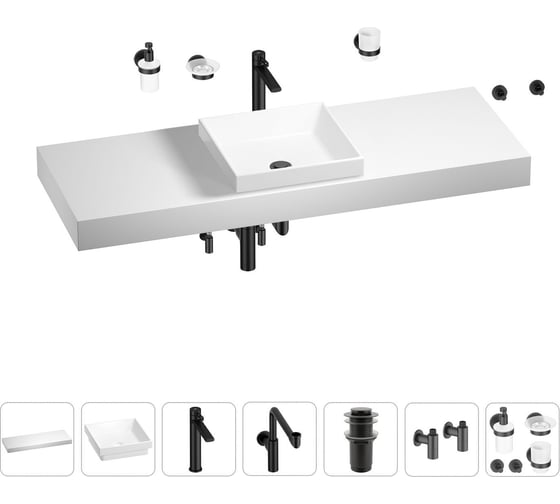 Комплект мебели для ванной комнаты Wellsee Genuine Tree с раковиной 201015597 1
