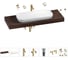 Комплект мебели для ванной комнаты с раковиной Wellsee Genuine Tree 201014678 1