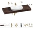 Комплект мебели для ванной комнаты с раковиной Wellsee Genuine Tree 201014438 1