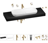 Комплект мебели для ванной комнаты Wellsee Genuine Tree с раковиной 201014718