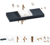 Комплект мебели для ванной комнаты Wellsee Genuine Tree с раковиной 201015419