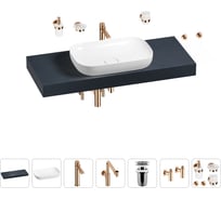 Комплект мебели для ванной комнаты с раковиной Wellsee Genuine Tree 201014279