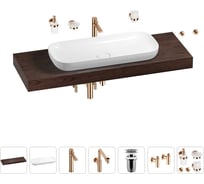 Комплект мебели для ванной комнаты с раковиной Wellsee Genuine Tree 201014679