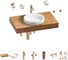 Комплект мебели для ванной комнаты Wellsee Genuine Tree с раковиной 201015679 1