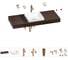 Комплект мебели для ванной комнаты Wellsee Genuine Tree с раковиной 201015459 1