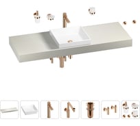 Комплект мебели для ванной комнаты Wellsee Genuine Tree с раковиной 201015519