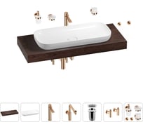 Комплект мебели для ванной комнаты с раковиной Wellsee Genuine Tree 201014559