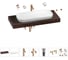 Комплект мебели для ванной комнаты с раковиной Wellsee Genuine Tree 201014559 1