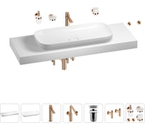 Комплект мебели для ванной комнаты Wellsee Genuine Tree с раковиной 201014699