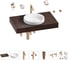 Комплект мебели для ванной комнаты с раковиной Wellsee Genuine Tree 201015699 1