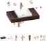 Комплект мебели для ванной комнаты Wellsee Genuine Tree с раковиной 201015219 1