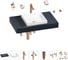 Комплект мебели для ванной комнаты Wellsee Genuine Tree с раковиной 201015179 1