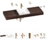 Комплект мебели для ванной комнаты Wellsee Genuine Tree с раковиной 201015579 1