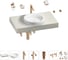 Комплект мебели для ванной комнаты с раковиной Wellsee Genuine Tree 201015639 1