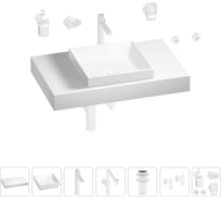 Комплект мебели для ванной комнаты Wellsee Genuine Tree с раковиной 201015240