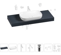 Комплект мебели для ванной комнаты с раковиной Wellsee Genuine Tree 201014280