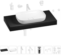 Комплект мебели для ванной комнаты с раковиной Wellsee Genuine Tree 201014240