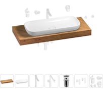 Комплект мебели для ванной комнаты Wellsee Genuine Tree с раковиной 201014540