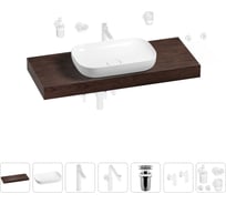 Комплект мебели для ванной комнаты с раковиной Wellsee Genuine Tree 201014320